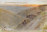 Albert Goodwin Famous Paintings - Dartmoor, Gorge of The Teign